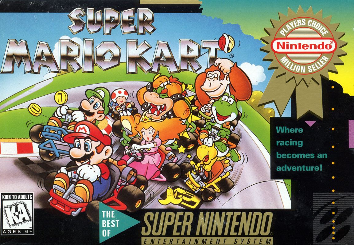 Super Mario Kart box art for Super Famicom